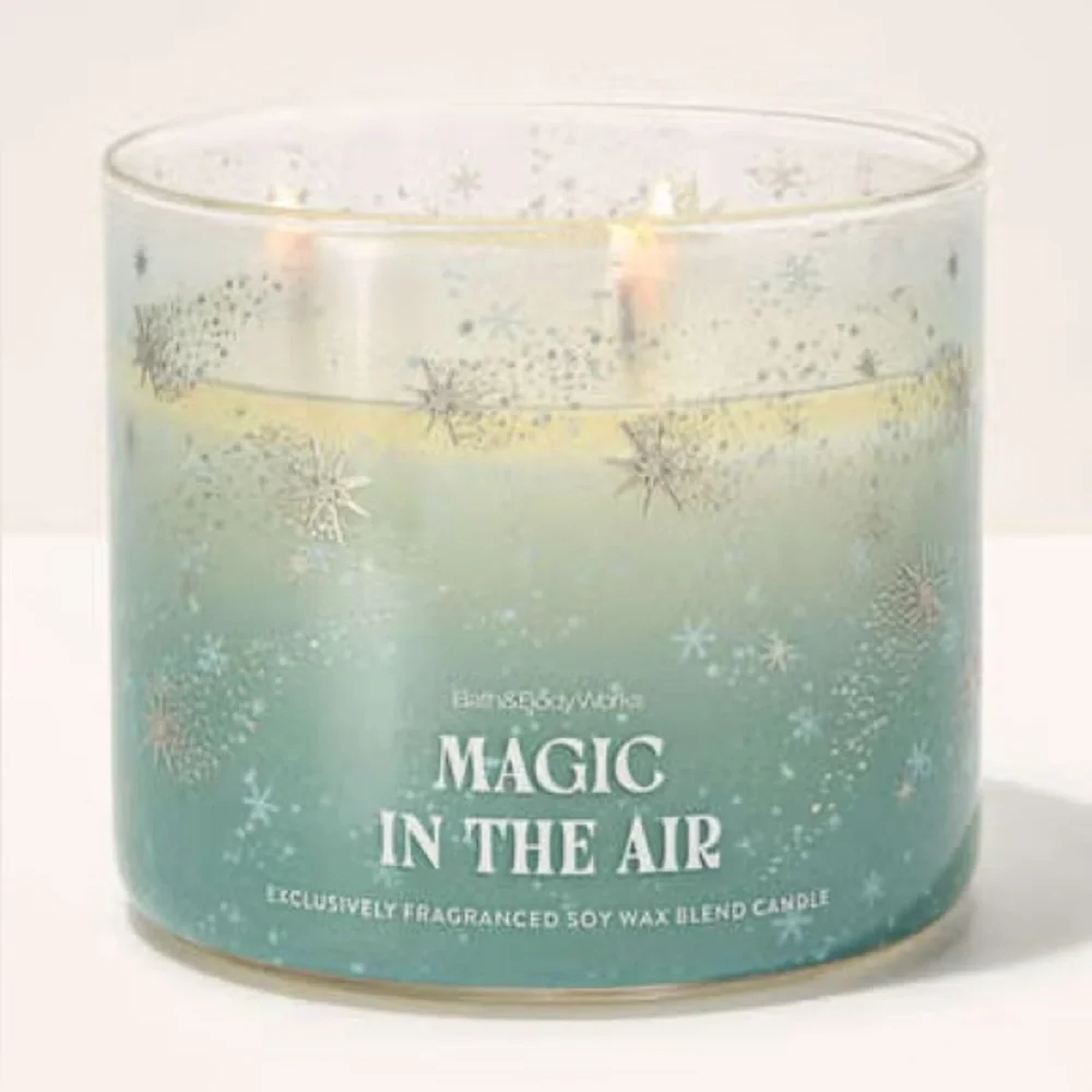 Bath & Body Works “Magic in the Air” 3-Wick Candle w Extra Fancy Metal Lid | NIB